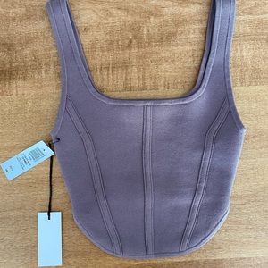 NWT Babaton Sculpt Knit Bustier Tank XS